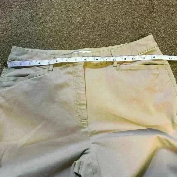 Vintage Talbots Straight Leg Stretch Khaki Pants Size 12 - Picture 2 of 11